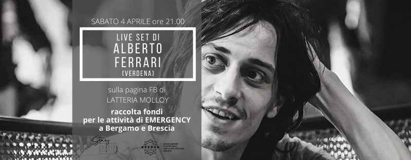 Alberto Ferrari dei Verdena, live per Emergency