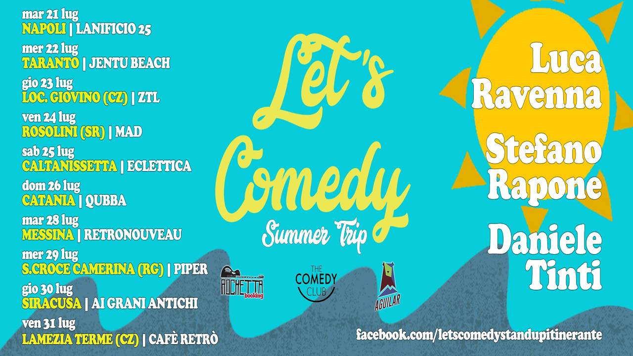 Stand up comedy Summer Trip con Ravenna, Rapone e Tinti