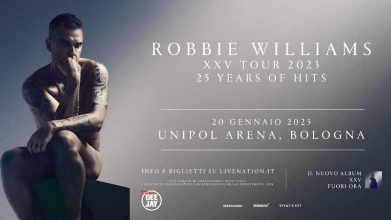 Robbie Williams in Italia per un’unica data