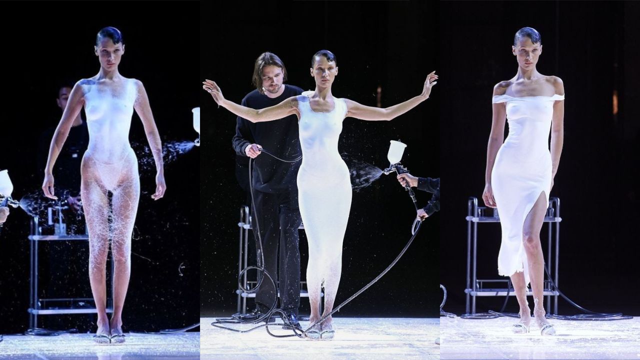 Quando la moda diventa performance: il “vestito spray” di Coperni indossato da Bella Hadid