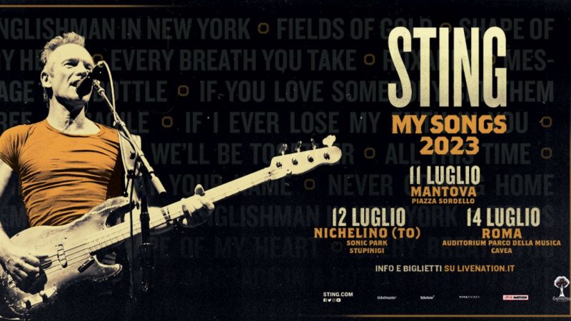 Sting: di nuovo in Italia con “My songs 2023”