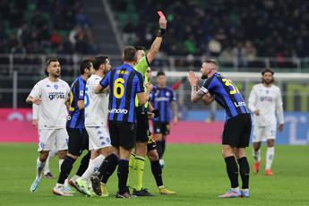 Inter-Empoli 0-1, Skriniar espulso e gol di Baldanzi
