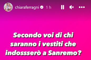 Sanremo 2023, Ferragni lancia indovinello social su suoi outfit al festival