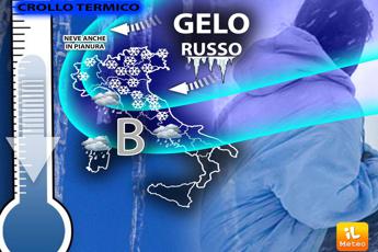 Da domenica gelo russo, termometri giù di 15°C e neve in pianura