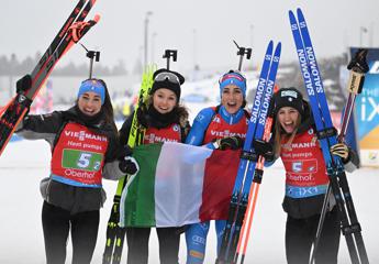 Mondiali biathlon 2023, storico oro Italia nella staffetta femminile