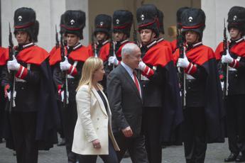 Italia-Israele, Meloni riceve Netanyahu a Palazzo Chigi