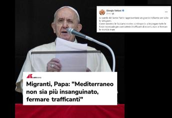 Migranti, Meloni: “Da Papa richiamo per istituzioni, impegnati per fermare morti in mare”