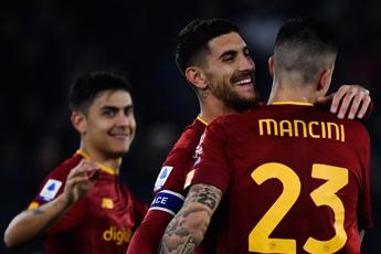 Roma-Juventus 1-0, gol di Mancini