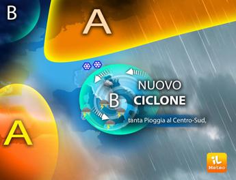 Meteo, ancora un ciclone e pioggia al Centro-Sud