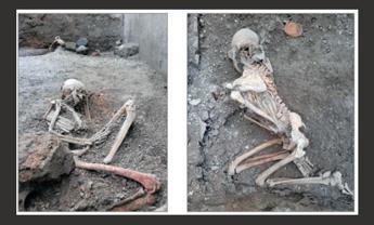 Pompei, nuovi scheletri emergono dall’Insula dei Casti Amanti