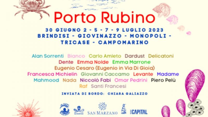 In arrivo la quinta edizione del festival di Porto Rubino