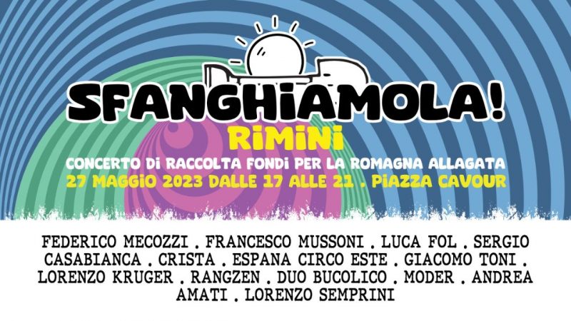 “Sfanghiamola!” è il concerto che aiuta la Romagna alluvionata