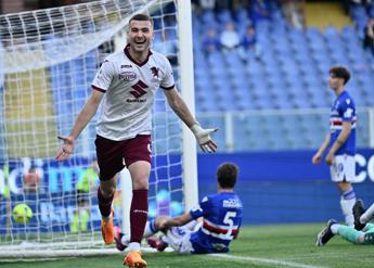Samp-Torino 0-2, gol di Buongiorno e Pellegri