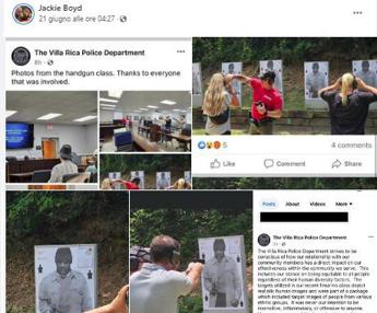 Usa, polizia usa foto afroamericano come bersaglio a poligono