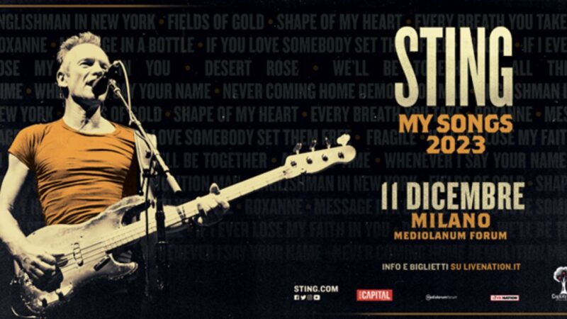 Sting torna in Italia a dicembre