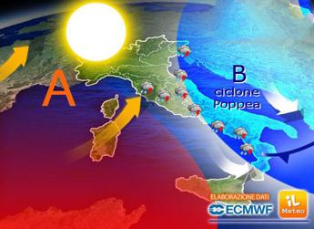 Meteo oggi e prossimi giorni: ultime ore del ciclone Poppea, poi tornano sole e caldo