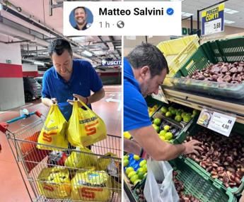 Salvini e il post dall’Esselunga: “Niente pesche”. Pioggia di critiche