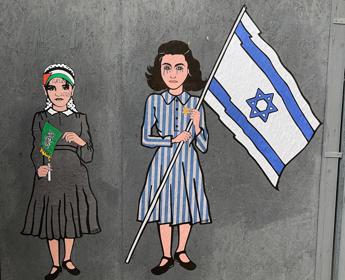 Anna Frank in lacrime, a Milano spunta murale contro antisemitismo