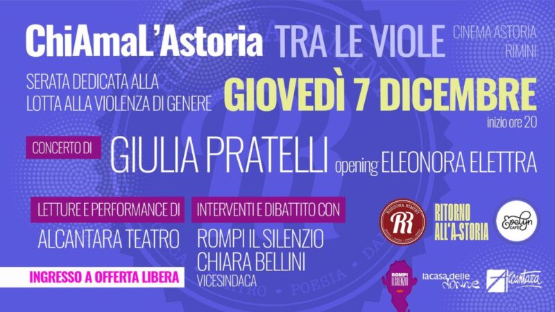 Risuona Rimini: il 7 dicembre, una serata speciale contro la volenza di genere