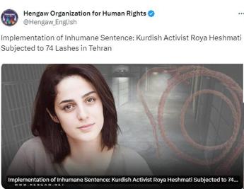 Iran, sfida legge su hijab: ragazza curda punita con 74 frustate