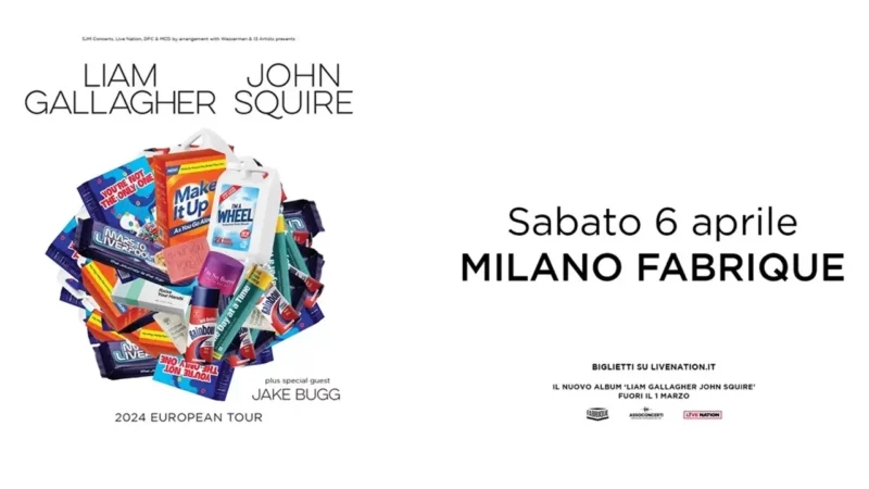 Liam Gallagher e John Squire live a Milano il 6 aprile 2024