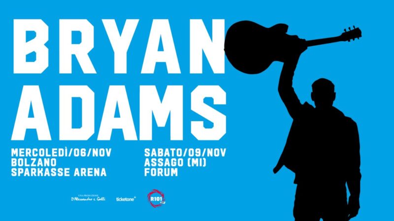 Bryan Adams in Italia a novembre 2024