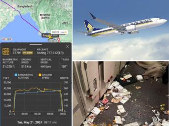 Forti turbolenze su volo Londra-Singapore, un morto e 30 feriti – Video