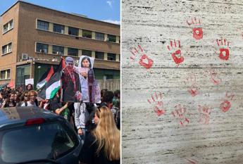 Studenti pro Palestina, al via il corteo dentro La Sapienza: “Fuori la guerra dall’università”