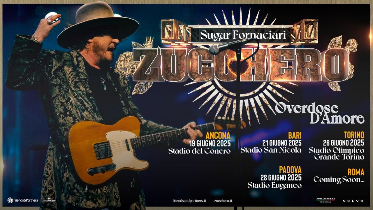 Zucchero, nel 2025 live tour negli stadi