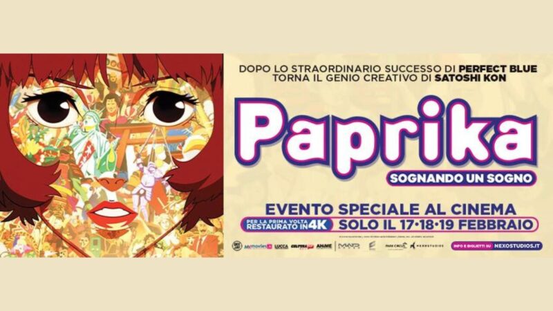 “PAPRIKA – SOGNANDO UN SOGNO”: il film di Satoshi Kon dal 17 al 19 febbraio al cinema