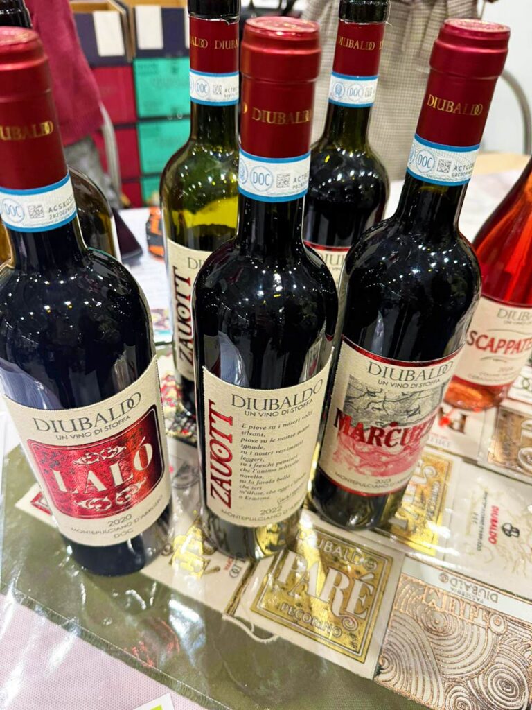 fivi 2025 14° mercato dei vini e dei vignaioli indipendenti a bologna - un close up dei vini Diubaldo