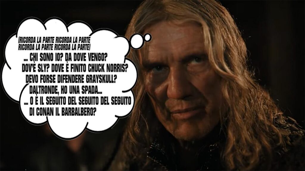 The Witcher la banda dei ratti meme con Dolph Lundgren nei panni di uno strigo