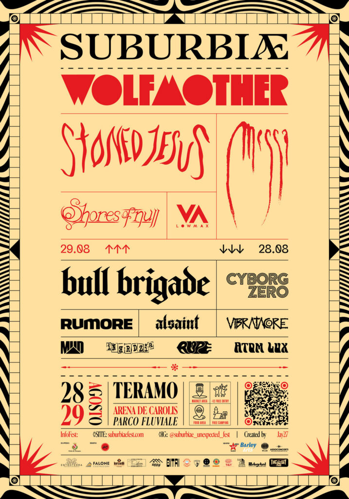 Suburbiae Fest 2026 Wolfmother Messa Stoned Jesus Bull Brigade